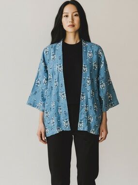 NWT Ann Taylor Linen Kimono Size L